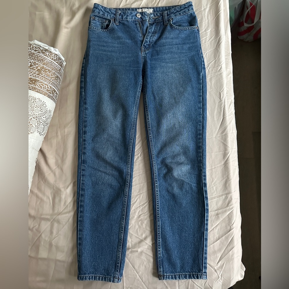 Free People Mom Jean in Dark Denim